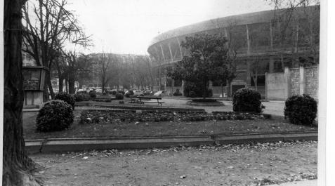 El entorno de la plaza de toros de Pamplona, en 1972. El entorno de la plaza de toros de Pamplona, donde se iba a habilitar un aparcamiento, en 1972.