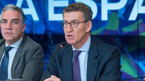 Alberto Núñez Feijóo Feijóo, durante la reunión de la Junta Directiva Nacional del PP