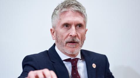 Fernando Grande-Marlaska El ministro del Interior, Fernando Grande-Marlaska, en su comparecencia de este jueves