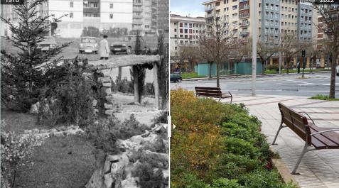 Antes y después de la calle monasterio de Belate, en Pamplona Cuando cambió