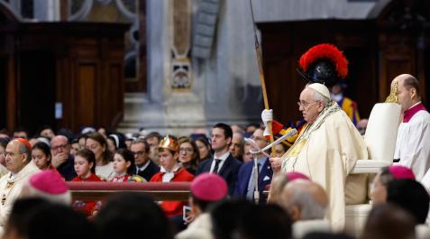 El Papa Francisco, durante la Misa de la Solemnidad de la Madre de Dios El Papa Francisco, durante la Misa de la Solemnidad de la Madre de Dios