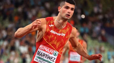 asiertxo Athletics - 2022 European Championships - Olympiastadion, Munich, Germany - August 17, 2022
Spain's Asier Martinez celebrates winning the men's 110m hurdles final REUTERS/Wolfgang Rattay