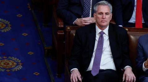 Kevin McCarthy, en la cuarta sesión de votación en su intento de ser el nuevo presidente de la Cámara de Representantes de Estados Unidos Kevin McCarthy, en la cuarta sesión de votación en su intento de ser el nuevo presidente de la Cámara de Representantes de Estados Unidos