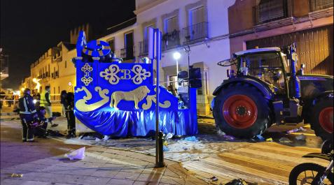 Marchena Estado en que ha quedado la carroza en el lugar del suceso.