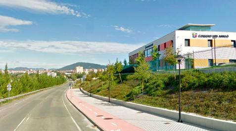 Vista del carril bici ya existente junto al colegio Luis Amigó