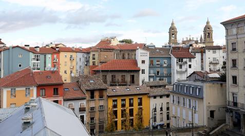 PamplonaCViejo Imagen de viviendas en el Casco Antiguo de Pamplona.