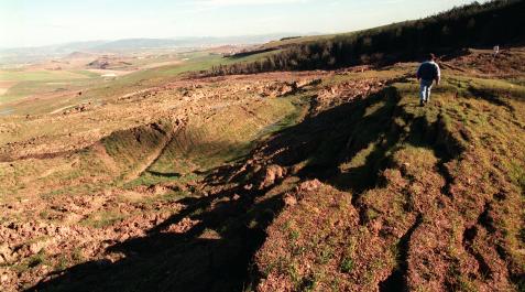 Movimientos de tierras en El Perdón por las galerías de Potasas Movimientos de tierras en El Perdón por las galerías de Potasas.