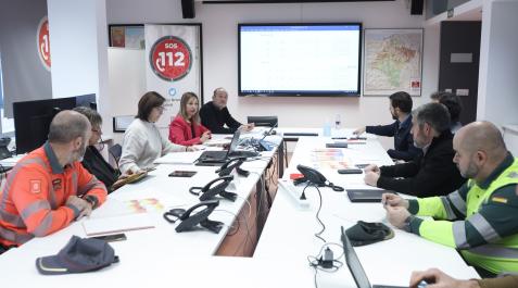 AletraTiempo Responsables de los diferentes cuerpos policiales y departamentos durante la reunión de este martes, 17 de enero.