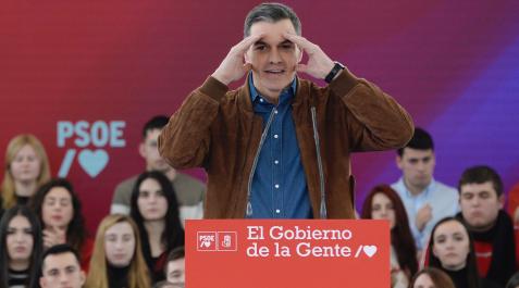 Pedro-Sanchez.jpg El secretario general del PSOE y presidente del Gobierno, Pedro Sánchez, en un acto del partido en Valladolid