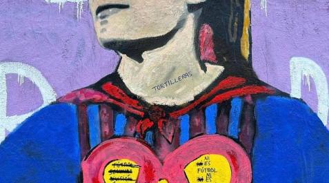 alexia PUTELLAS “Tortilleras” y “Fuck feminazi”, entre otros insultos, en el mural de Alexia Putellas