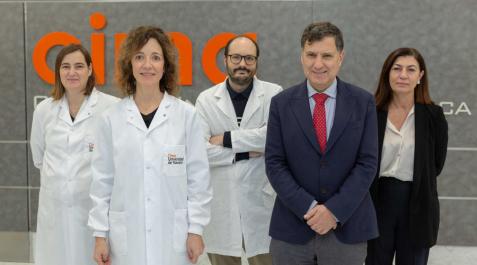 CIMA: Carmen Ochoa, Carmen Molina, Álvaro Teijeira, Ignacio Melero y Belén Palencia. De izquierda a derecha: Carmen Ochoa, Carmen Molina, Álvaro Teijeira, Ignacio Melero y Belén Palencia