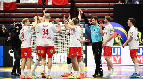 Noruega Los jugadores noruegos celebran el pase a los cuartos de final del Mundial tras derrotar a Alemania.