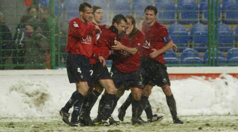 2003. Pase a semifinales entre la nieve. 3-2 en la prórroga (1-1 en la ida) Osasuna-Sevilla