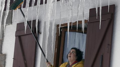 Las bajas temperaturas han dejado estampas curiosas estos días en Navarra Las bajas temperaturas han dejado estampas curiosas estos días en Navarra