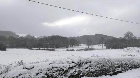 Nieve en Lantz Nieve en Lantz este viernes por la mañana