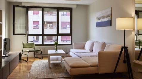 Foto del salón principal de una de las residencias.