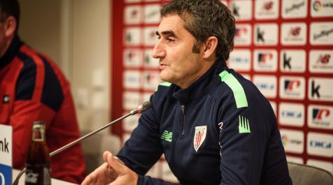Valverde Ernesto Valverde, técnico del Athletic Club, en una rueda de prensa anterior.