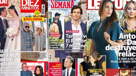 Revistas del corazón: Marc Anthony, María Teresa Campos, Antonio David y  Tamara Falcó protagonizan las portadas de esta semana