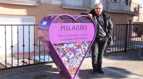 Alcalde de Milagro El alcalde, José Ignacio Pardo, en el parque de la Igualdad de Milagro.