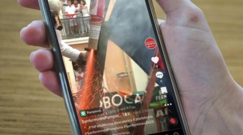 Imagen de la cuenta de Tik Tok sobre los Sanfermines, que ha lanzado el Ayuntamiento de Pamplona Imagen de la cuenta de Tik Tok sobre los Sanfermines, que ha lanzado el Ayuntamiento de Pamplona