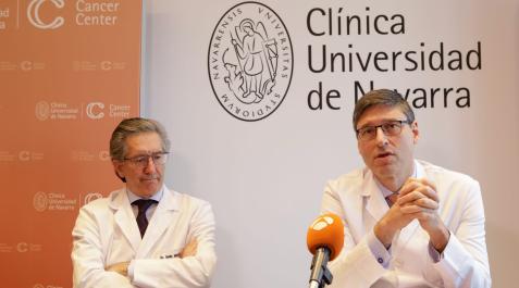 cancer center Jesús San Miguel, director de Medicina Clínica y Traslacional de la Universidad de Navarra, y Dr. Antonio González, director del Cancer Center Clínica Universidad de Navarra