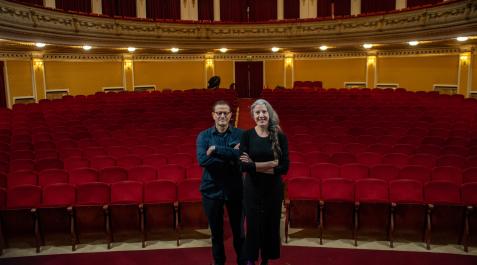 María Pagés María Pagés y El Arbi El Harti, pareja artística y personal, en el Teatro Gayarre