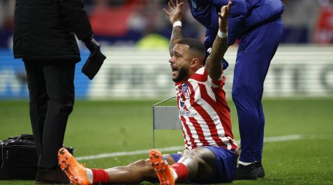 Memphis Depay durante el encuentro contra el Getafe