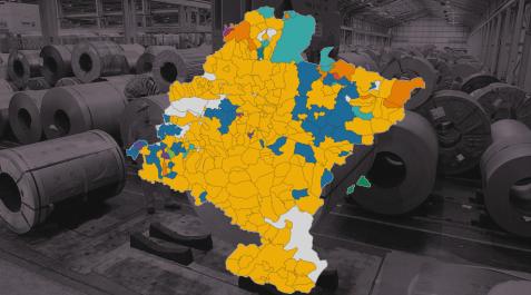 Mapa de color según la actividad principal en cada municipio Mapa de color según la actividad principal en cada municipio