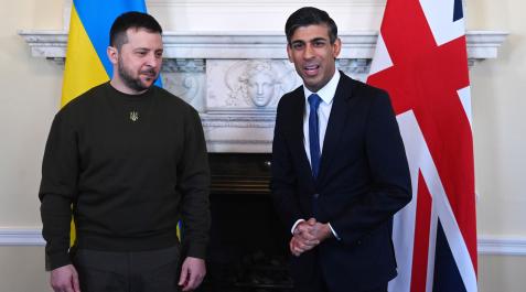 zelenski-sunak El presidente de Ucrania, Volodimir Zelenski, junto al primer ministro británico, Rishi Sunak, durante su visita a Reino Unido