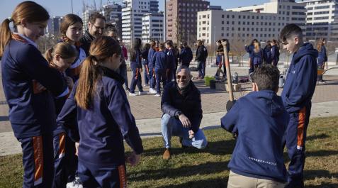 La actividad se realizó al alimón entre Ayuntamiento de Pamplona y el colegio Liceo Monjardín