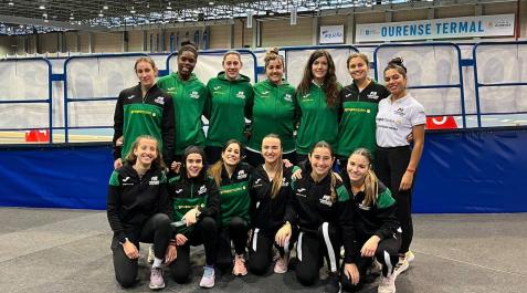 Las atletas del Grupompleo, en Madrid