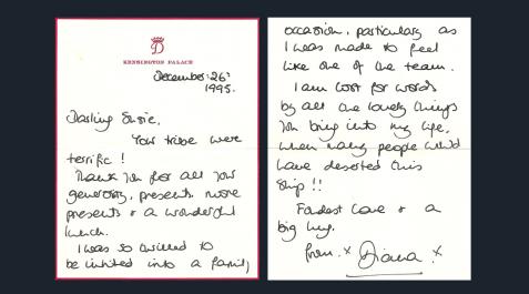 carta-diana Una de las cartas de Diana de Gales subastadas