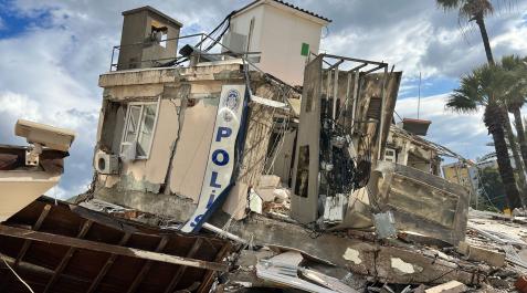 TERREMOTO-TURQUIA Estado de una comisaría de policía tras los terremotos de Siria y Turquía