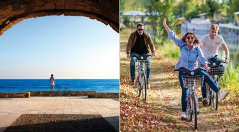 De izquierda a derecha, las maravillosas vistas al mar de Altafulla (Tarragona) y turismo de naturaleza en la región del Gers (Francia) De izquierda a derecha, las maravillosas vistas al mar de Altafulla (Tarragona) y turismo de naturaleza en la región del Gers (Francia)