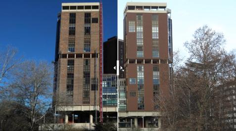Antes y después del edificio Singular Edificio Singular