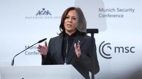kamala La vicepresidenta estadounidense Kamala Harris, en la conferencia de seguridad de Munich