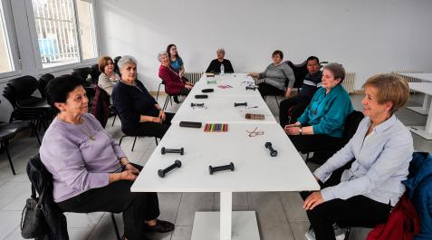 Las personas usuarias de la jubiloteca en una de las sesiones celebradas esta semana Las personas usuarias de la jubiloteca en una de las sesiones celebradas esta semana
