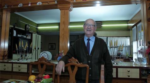 victorino Victorino Munárriz Gabay, en su casa de Zizur Mayor en 2013
