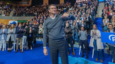 Alberto Núñez Feijóo El presidente del Partido Popular, Alberto Núñez Feijóo, este sábado en su Galicia natal