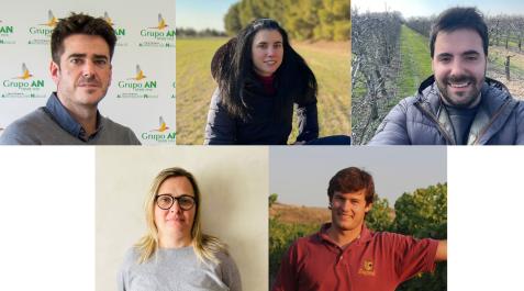 De izda. a dcha., arriba, Rafael Castejón, María José Arrondo y Álvaro Agorreta; abajo, Icíar Ezpeleta y Ander Carcar. De izda. a dcha., arriba, Rafael Castejón, María José Arrondo y Álvaro Agorreta; abajo, Icíar Ezpeleta y Ander Carcar.
