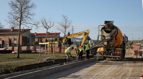 Talluntze Zizur Obras en el parque Talluntze de Zizur para la construcción de aparcamientos