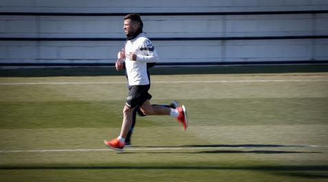 El lateral José Luis Gayà durante un entrenamiento El lateral José Luis Gayà durante un entrenamiento