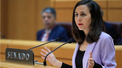 belarra La ministra de Derechos Sociales y Agenda 2030, Ione Belarra, en una intervención este miércoles en el debate en el Senado