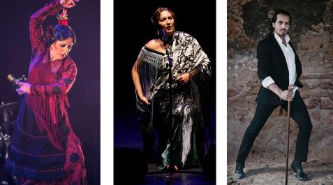 De izda. a dcha., Eva Yerbabuena, Farruquito y Estrella Morente De izda. a dcha., Eva Yerbabuena, Farruquito y Estrella Morente