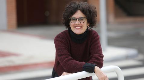 Edurne Jauregui, gerente de Cocemfe. Edurne Jauregui, gerente de Cocemfe, en el exterior de la sede de la federación, que está situada en la calle Mendigorria de la Txantrea