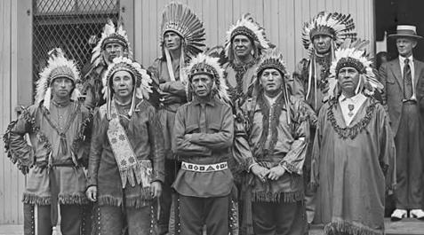 Miembros de la tribu nativa americana passamaquody Passamaquody