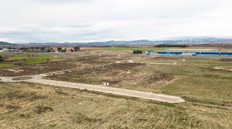 Terreno en Cortes Terrenos donde se va a instalar la planta de reciclaje de palas de EnergyLoop en Cortes.