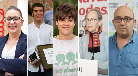 Esther Iso es la candidata del PSN, Xabier Alcuaz, candidato de EH Bildu, Goizeder Juango es la cabeza de lista de IT, Amaia Jaurrieta, candidata de Geroa Bai, Karlos Montoya, de Contigo Navarra Esther Iso es la candidata del PSN, Xabier Alcuaz, candidato de EH Bildu, Goizeder Juango es la cabeza de lista de IT, Amaia Jaurrieta, candidata de Geroa Bai, Karlos Montoya, de Contigo Navarra