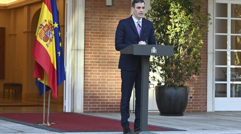 Remodelación ministerial Sánchez, durante su comparecencia de este lunes para anunciar los nuevos nombramientos