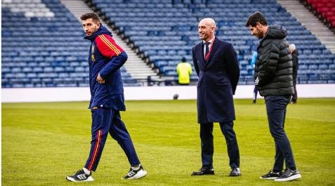 David García, en Hampden Park David García